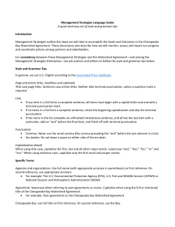 Management Strategies Language Guide A quick-and