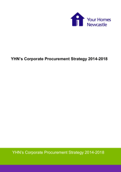Procurement Strategy - Your Homes Newcastle