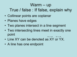 1.3 Segments, Rays, and Distance