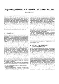 Explaining the result of a Decision Tree to the End-User - IA