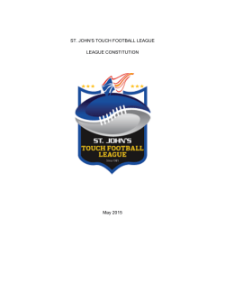 SJTFL Constitution - St. John`s Touch Football League