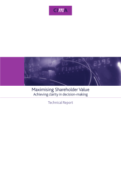 Shareholder Value - Value Based Management.net