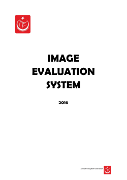 IMAGE EVALUATION SYSTEM 2016 Regulations of the Image