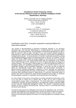 DFKI - Sites personnels de TELECOM ParisTech