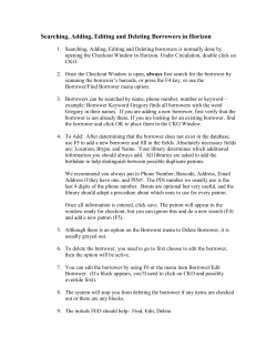 Editing and Deleting Borrowers in Horizon