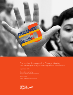 Disruptive Strategies for Change Making