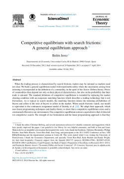 Competitive equilibrium with search frictions: A general equilibrium