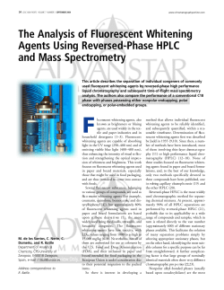 The Analysis of Fluorescent Wh i t e n i n g Agents Using Reversed