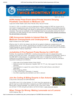 AOPA Holds Press Event about Private Insurers Denying Prosthetic