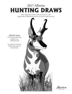 hunting draws - Alberta`s regulations