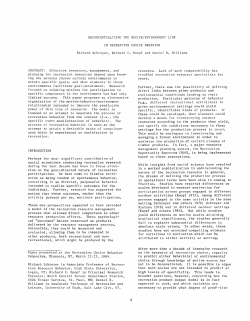 symposium on recreation choice behavior