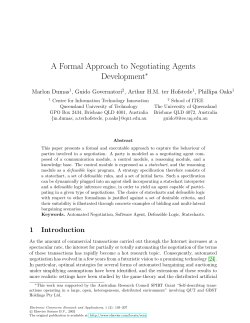 A Formal Approach to Negotiating Agents Development