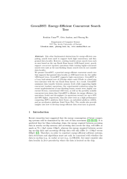 GreenBST: Energy-Efficient Concurrent Search Tree - Munin