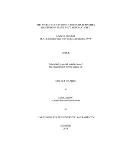 Statement of the Problem - Sacramento