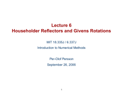 Householder Reflectors and Givens Rotations