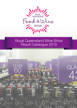 Royal Queensland Wine Show Result Catalogue 2015