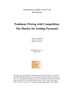 Nonlinear Pricing with Competition: The Market for Settling Payments
