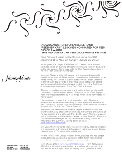 Read the full Teen Choice Awards Nomination Press Release