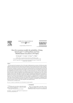 Does fire occurrence modify the probability of being - CREAF