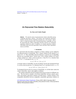 On Polynomial-Time Relation Reducibility - UNT Math