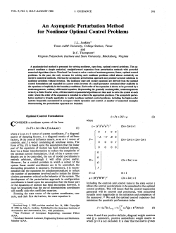 An Asymptotic Perturbation Method for Nonlinear Optimal Control