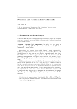 1 Problems and results on intersective sets