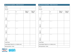 Mini Tennis Competition &ndash; Match Scorecard