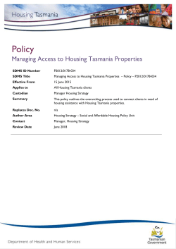 Managing Access to HT Properties Policy - May 2015
