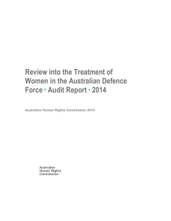 Review into the Treatment of Women in the Australian Defence