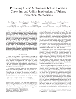 Predicting Users` Motivations behind Location Check
