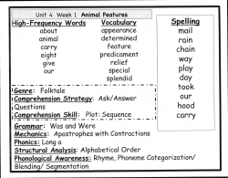 Spelling mail rain chain way play day took our hood carry