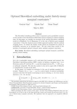Optimal Skorokhod embedding under finitely