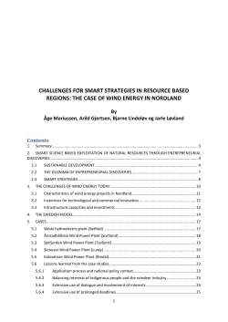 the case of wind energy in nordland