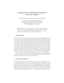 Computation of Behavioural Profiles of Processes Models