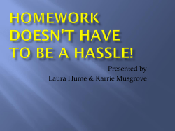 Homework? - Riversink Elementary School