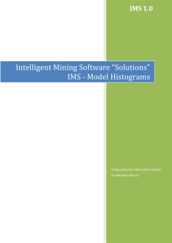 model histograms - MineMap Pty Ltd
