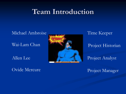 Introduction to team