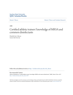 Certified athletic trainers` knowledge of MRSA and common