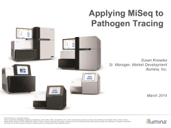 Applying MiSeq to Pathogen Tracing