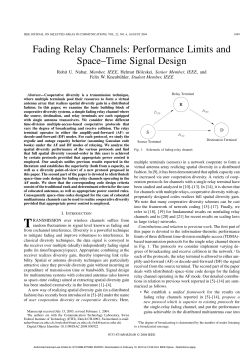 Fading Relay Channels - Communication Technology Laboratory