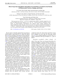 Direct-Gap Gain and Optical Absorption in Germanium Correlated to