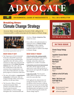 Climate Change Strategy - Environmental League of Massachusetts