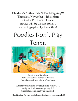 Poodles Don`t Play Tennis