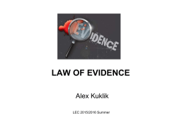 LAW OF EVIDENCE