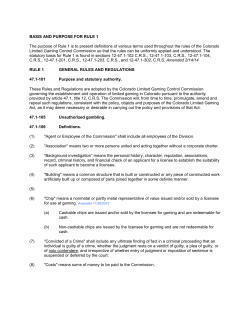 1 ccr 207-1 gaming regulations 1
