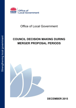 Guidelines on council decision making during merger proposal