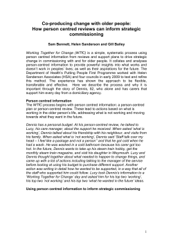 Driving Strategic Change With Person Centred Information