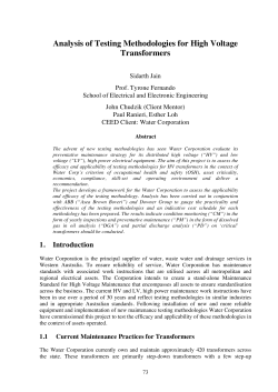 Analysis of Testing Methodologies for High Voltage