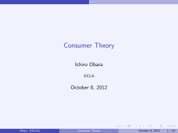 Consumer Theory