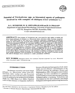 Potential of Trichoderma spp. as biocontrol agents of pathogens